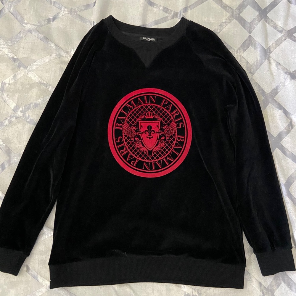 Balmain Velvet Sweatshirt